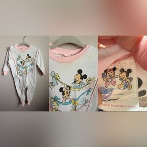 Disney Babies Pink and White Mickey and Minnie Sleeper